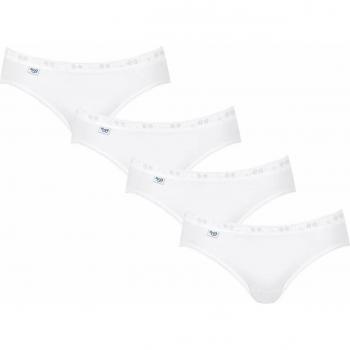 Sloggi Basic+ Mini Slip 4-Pack (White, Women's Cotton Underwear)