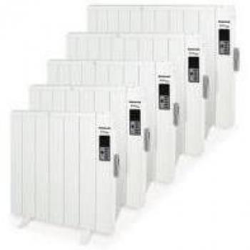 Taurus DUBAI1200 - Emisor térmico, 1200 W, 8 elementos, tecnología seca, electrónico digital, mando a distancia, ionizador y temporizador, color blanco