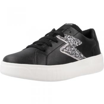 Zapatillas Geox Mikiroshi Niña Transpirables Negras/Plata 33 EU