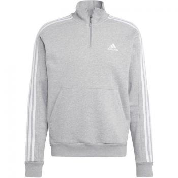 Sudadera adidas 3Stripes Gris - Suave Tejido Combinado