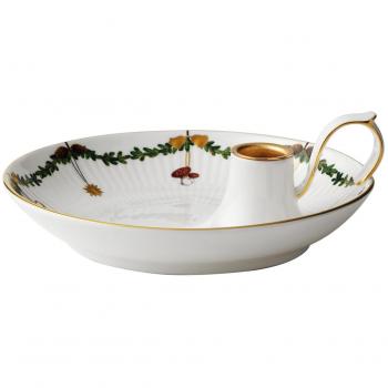 Royal Copenhagen 1024778 Star Fluted/Xmas vela Soporte con mango, porcelana, multicolor