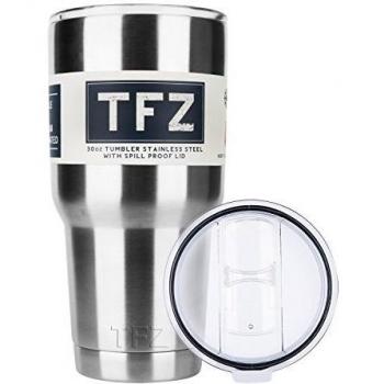 30oz Tumbler Insulated Stainless Steel Coffee Cup Double Wall Vacuum Travel Mug with Spill Proof Lid - Keep Cold or Hot for Camping Hiking and Outdoor by TFZ