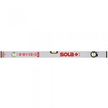 Sola Avd - Nivel de Aluminio de 40 cm con 3 Burbujas de Precisión Focus y Medidor de Ángulos, Gris