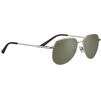 Serengeti Haywood Small 55 Gold Unisex Sunglasses with Green Lenses