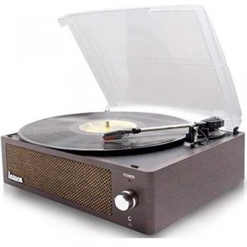 Tocadisco XN091 Lauson Función Grabación Encoding PC-Link | Tocadiscos de Vinilo Vintage con Bluetooth y Altavoces Incorporados | Reproductor de Vinilo 3 Velocidades 33, 45, 78 |