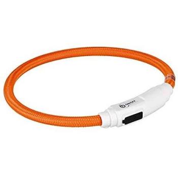 Trixie Collar Anillo Flash USB para Gatos, 35 cm/ø7 mm, Naranja, Gato
