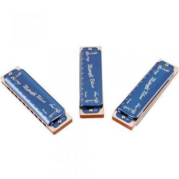 Fender Midnight Blues Harmonica Set with Case - 3 Pack