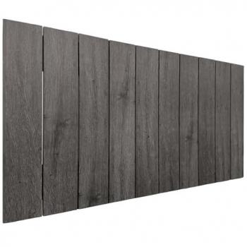 Cabecero de Madera Reciclada DM Estilo Palet Vertical 90cm con Herrajes Incluidos - Ceniza Madera
