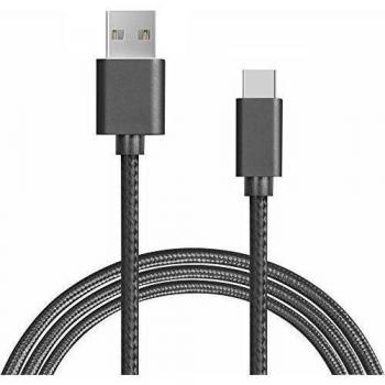 Tipo C por cable, Aerb 3.3ft/ 1M trenzado USB tipo C para varón del USB 2.0 W Reversible Conector para la New Macbook 12 inch, Chromebook Pixel, Pixel C, Nokia N1, Nexus 6P, Nexus 5X, OnePlus 2, y más - Negro