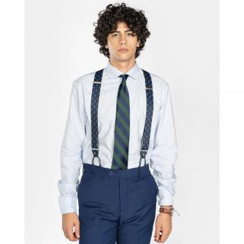 Camisa de hombre corte slim lisa en color azul claro