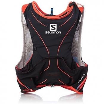 Salomon S-Lab Advanced Skin Backpack - Mochila de Hidratación para Running,  Set de 5, color Negro/Rojo, talla Medium/Large