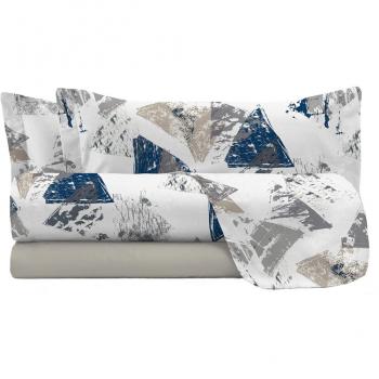 Juego de sábanas Fashion Urban Blu para cama matrimonial