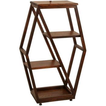 Mesa auxiliar WellHome, 100% madera de haya, color nogal