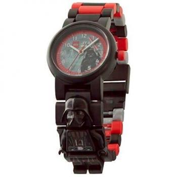 Reloj infantil modificable de LEGO Star Wars. Emblemática figurita de LEGO Darth Vader en la pulsera.