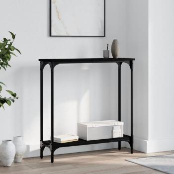 Consola negra de madera multicapa 75x22,5x75 cm