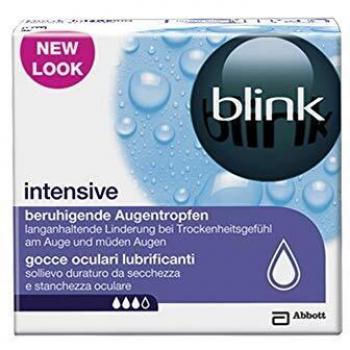AMO Blink Intensive Tears - Gotas nutritivas e hidratantes, para usuarios de lentes de contacto, 20 ampollas de 0,4 ml
