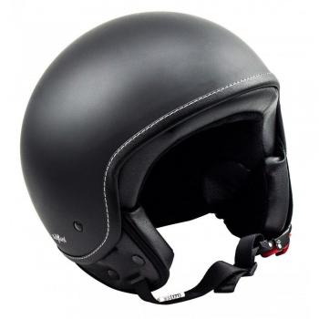 SOXON SP-301 Night Casco Demi-Jet Mofa Bobber Vespa Helmet Retro Scooter Piloto Biker Vintage Urbano Urban Moto Motocicleta Chopper Cruiser , ECE Certificado, Incluyendo Bolsa de Casco, Negro