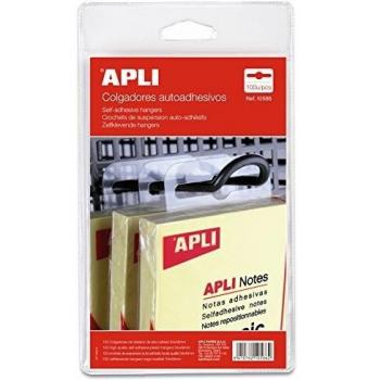 APLI 10586 - Pack de 100 colgadores autoadhesivos, 34 x 48 mm
