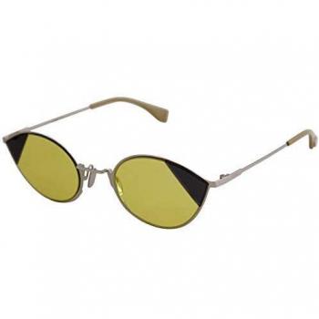 FENDI Women's FF 0342/S U1 Sunglasses, Silver, Gold/Yellow, UK 36