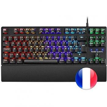 Mars Gaming MKXTKL, Teclado Gaming Mecánico, RGB, Switch Rojo, Layout FR