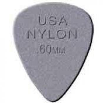Dunlop Púas de Nylon Estándar 0,60 mm - Pack de 12 Gris Claro