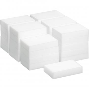 TRIXES 30 Pack de Esponjas Mágicas de Limpieza - Borrador Mágico Almohadilla Quita Manchas - Natural Eco Blanca - Puede ser Cortado a la Medida