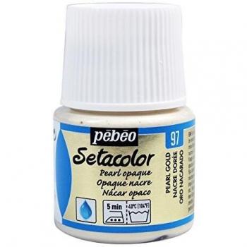 Pintura para Tela Setacolor Opaque Nacarada 45ml - Pébéo 097 Nacarada Dorada