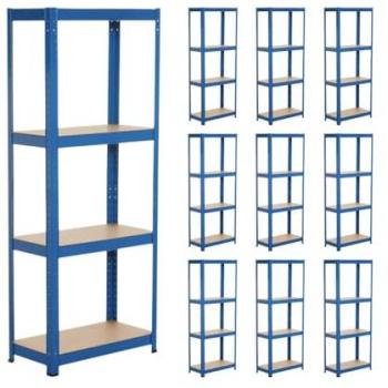 Estantería Metálica Modular Multiusos con 4 Baldas Ajustables, Capacidad de Carga 240kg, Dimensiones 148x60x30cm - Thinia Home