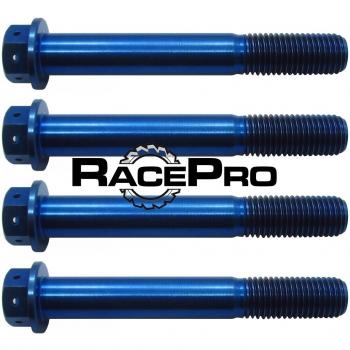 4x RacePro - Azul Perno De Caliper Titanio Perforado De La Raza - Suzuki GSXR1000 2006