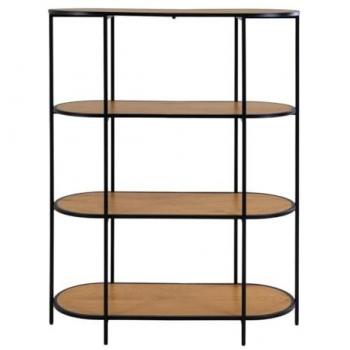 Estantería Librería Vita de Metal con Tablero Aglomerado de Melamina Marrón, 36x85x111 cm