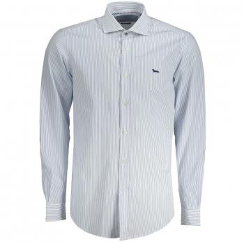 Harmont & Blaine White Striped Cotton Casual Shirt - XL, Long Sleeve, French Collar