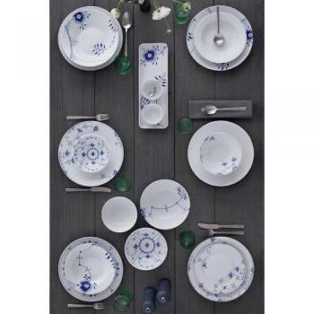 White Fluted Half Lace 9 Coupe Luncheon Plate by Royal Copenhagen