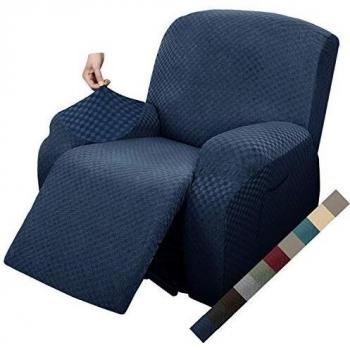MAXIJIN Funda de Sillón Relax Stretch Funda Sofá 1 Plaza Reversible con Bolsillo Protector de Sofá
