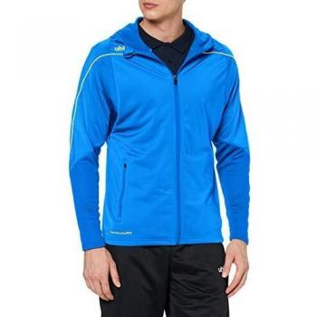 uhlsport Stream 22 Track Hood Jacket Chaqueta con Capucha, Unisex Adulto, Azure Blue/Lime Yellow, M
