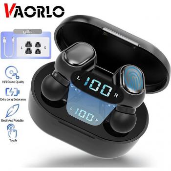 Auriculares Inalámbricos VAORLO E7S TWS Mini Estéreo IPX4 Deportivos Impermeables con Pantalla LED para Todos los Smartphones