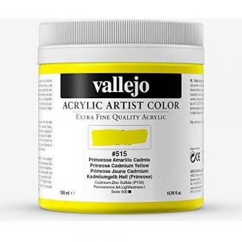 Vallejo : Artist Acrylic Paint : 500ml Pot : Primrose Cadmium Yellow