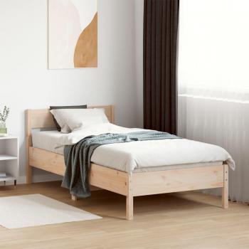 Cama solar sin colchón 100x200 cm en madera maciza de pino Vidaxl Marrón