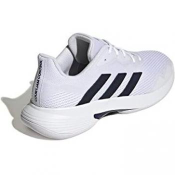 Adidas Court Jam Control Zapatilla Para Pista Cubierta Hombres - Blanco, Azul Oscuro