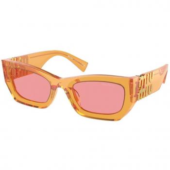 Miu Miu MU09WS 12T1D0 Women’s Sunglasses Clear Size 53 Orange Square