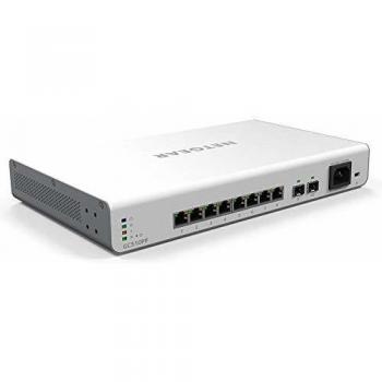 NETGEAR GC510PP 8 Port Gigabit Ethernet 195 W PoE L2+ Smart Switch with Insight Remote Management, 2 Port SFP Fiber