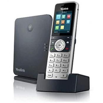 Teléfono IP Inalámbrico Yealink W53P con Estación Base DECT, Negro y Plata, 8xSIP