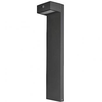 FORLIGHT Top - Baliza Solar de Jardín LED 3W de 80cm de Alto. Baliza de Jardín con Placa Solar para Jardín y Terraza. Blanco Cálido 3000K. Color Gris Urbano