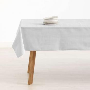 Mantel Antimanchas Tacto Extrasuave Color Gris Claro 240x155 cm 100% Algodón Orgánico Made in Spain