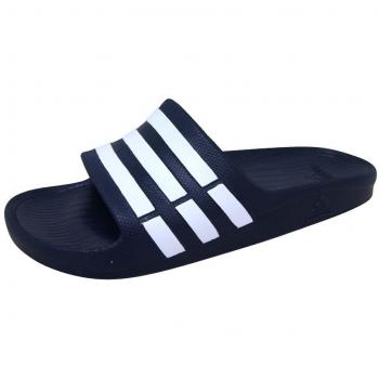 Adidas - Duramo Slide - Color: Azul marino-Blanco - Size: 44.0