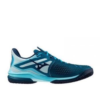 Mizuno Wave Exceed Tour 6 Zapatilla Tierra Batida Hombres - Azul Oscuro, Azul Claro