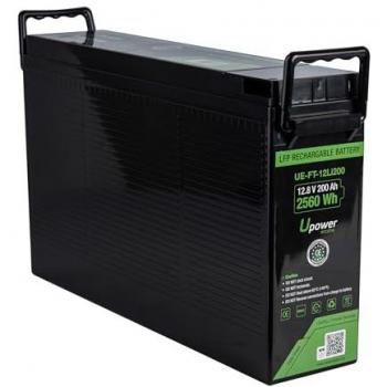 Batería Frontal de Litio LFP 12V 200Ah para Energía Solar, Ciclo Profundo 3000 ciclos al 100%, Capacidad de 2560Wh