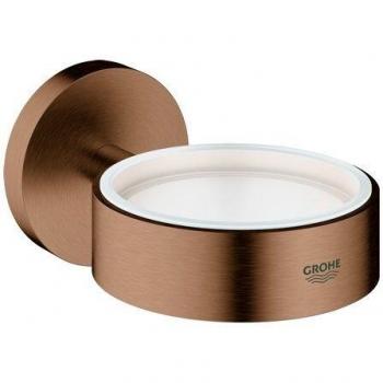 Soporte para vaso y dispensador de jabón Grohe Essentials Warm Sunset cepillado 40369DL1