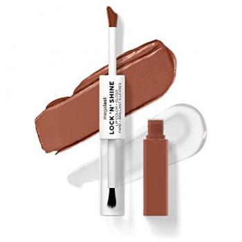 Wet n Wild Megalast Lock n' Shine Lip Color, Brillo de Labios Lotus Petal, 1 unidad, Fórmula enriquecida con aceite de rosa mosqueta y vitamina E, color vibrante y cremoso, color constru
