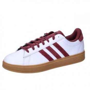 Zapatillas adidas Grand Court 2.0 Hombre Blanco Puro/Rojo Granate - Talla 46