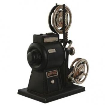 Figura Decorativa Home ESPRIT Negro Plateado Vintage Cine Clásico 23,5 x 11 x 24,5 cm